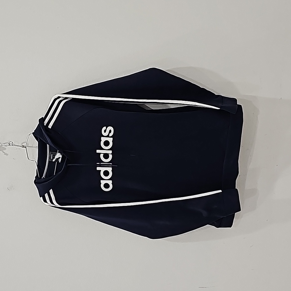 Adidas  Pullover  Mens Sweater  Navy Blue Hoodie Sweatshirt Size L